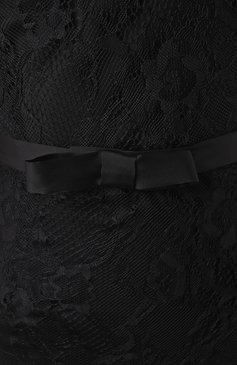 Женское платье ELLYME черного цвета, арт. 00235 | Фото 6 (Драгоценные камни: Проставлено; Материал сплава: Проставлено; Рукава: Длинные; Длина Ж (юбки, платья, шорты): Миди; Женское Кросс-КТ: Платье-одежда; Случай: Коктейльный; Стили: Гламурный; Материал внешний: Синтетический материал)