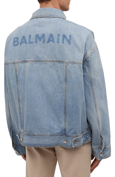 Джинсовая куртка BALMAIN голубого цвета по цене 156000 руб., арт. XH1TC145/DB53, фото 4 Джинсовая куртка BALMAIN, арт. XH1TC145/DB53, фото 4