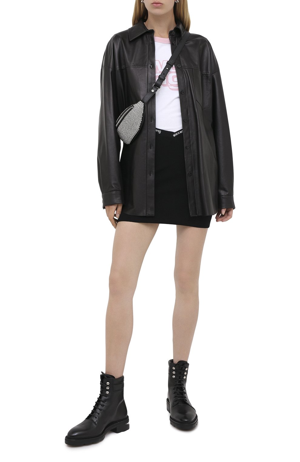 Юбка ALEXANDERWANG.T черного цвета по цене 41800 руб., арт. 4KC2205040, фото 2 Юбка ALEXANDERWANG.T, арт. 4KC2205040, фото 2