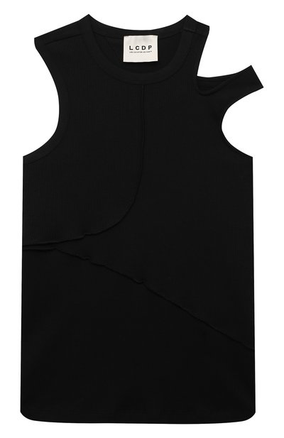 Хлопковый топ LES COYOTES DE PARIS черного цвета по цене 11850 руб., арт. 122-20-128, фото 1 Хлопковый топ LES COYOTES DE PARIS, арт. 122-20-128, фото 1