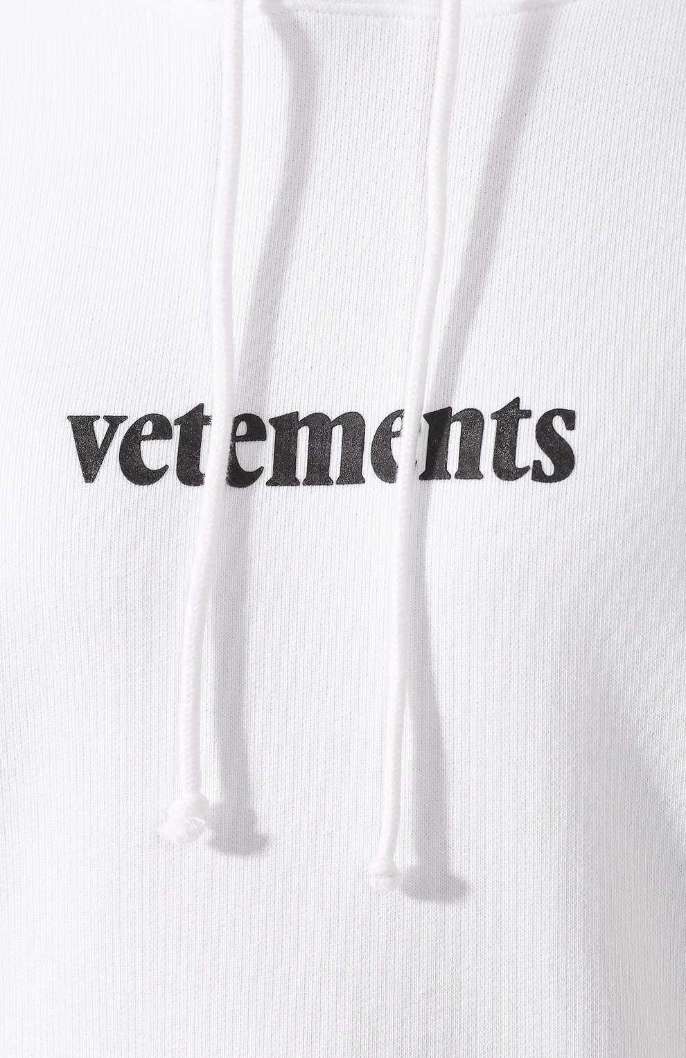 Хлопковое худи VETEMENTS белого цвета по цене 49350 руб., арт. SS20TR311 1620/W/WHITE, фото 5 Хлопковое худи VETEMENTS, арт. SS20TR311 1620/W/WHITE, фото 5