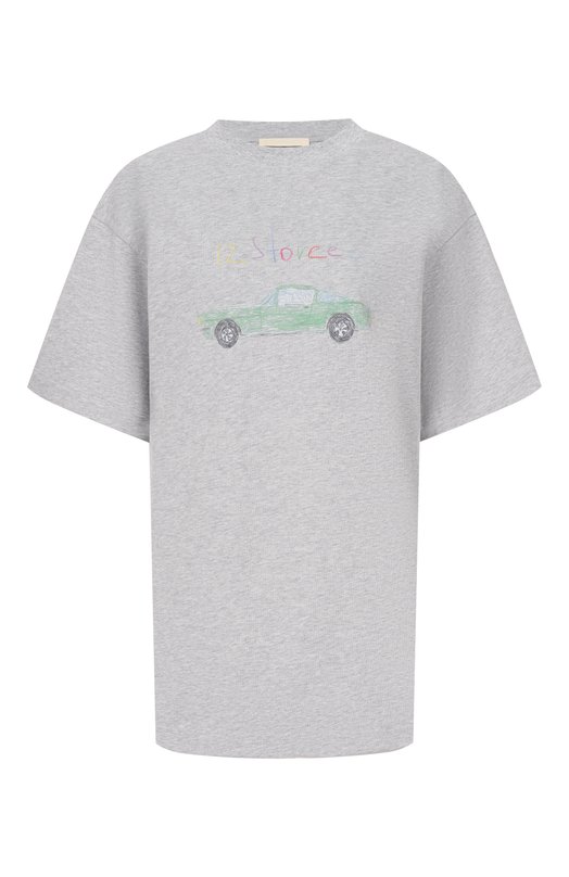 Хлопковая футболка 12 STOREEZ 136681 Серый 136681