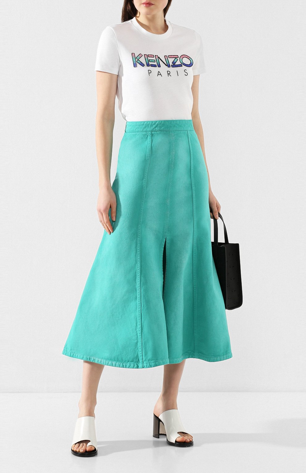 Хлопковая футболка KENZO белого цвета по цене 21150 руб., арт. FA52TS821936, фото 2 Хлопковая футболка KENZO, арт. FA52TS821936, фото 2
