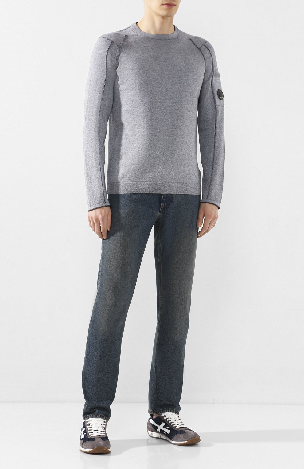 Комбинированные кроссовки jackyx PREMIATA синего цвета по цене 26800 руб., арт. JACKYX/VAR4699, фото 2 Комбинированные кроссовки jackyx PREMIATA, арт. JACKYX/VAR4699, фото 2