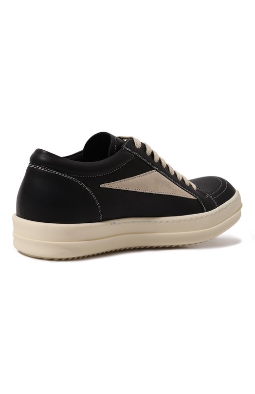 Кожаные кеды Porterville Vintage Rick Owens RU02D6897/LC0LVS Чёрно-белый  RU02D6897/LC0LVS Фото 5