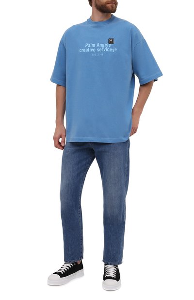 Хлопковая футболка PALM ANGELS, арт. PMAA066F21JER0024510, фото 2