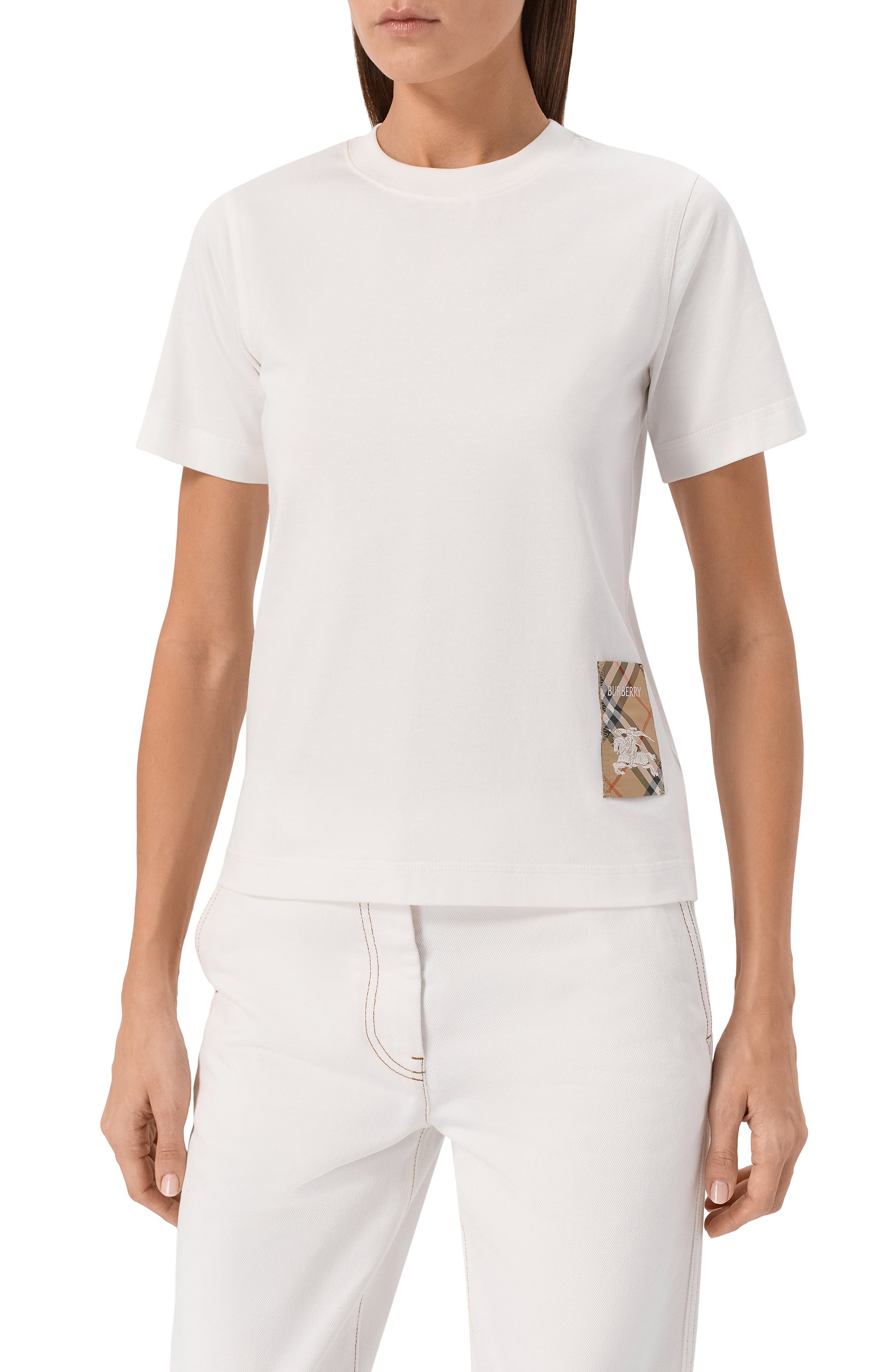 Хлопковая футболка BURBERRY, арт. 8104886, фото 3