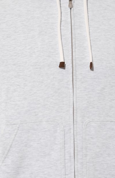 Хлопковый жилет BRUNELLO CUCINELLI светло-серого цвета по цене 84750 руб., арт. M0T35B2281, фото 5 Хлопковый жилет BRUNELLO CUCINELLI, арт. M0T35B2281, фото 5