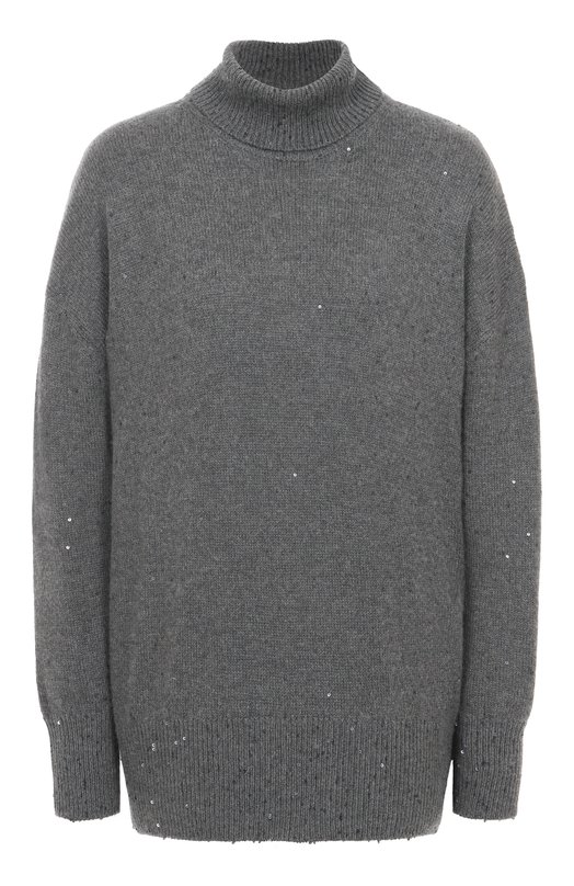 Свитер из кашемира и шелка Brunello Cucinelli M73539914 Серый M73539914