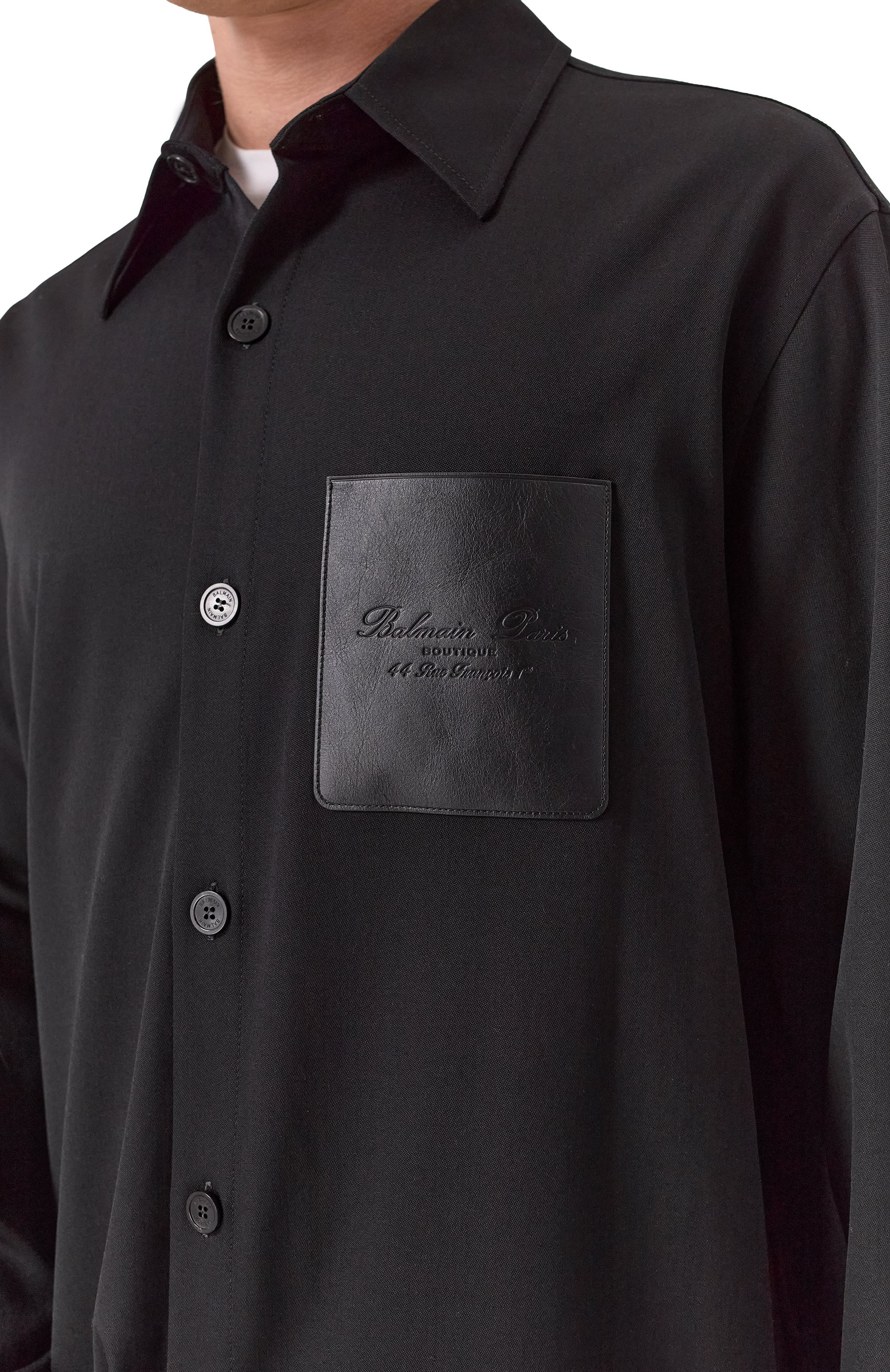 Шерстяная рубашка BALMAIN, арт. EH1HS391/WB01, фото 5