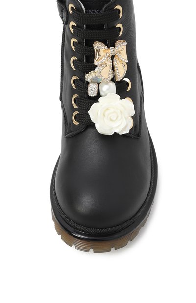 Кожаные ботинки MONNALISA, арт. 8CF015, фото 4