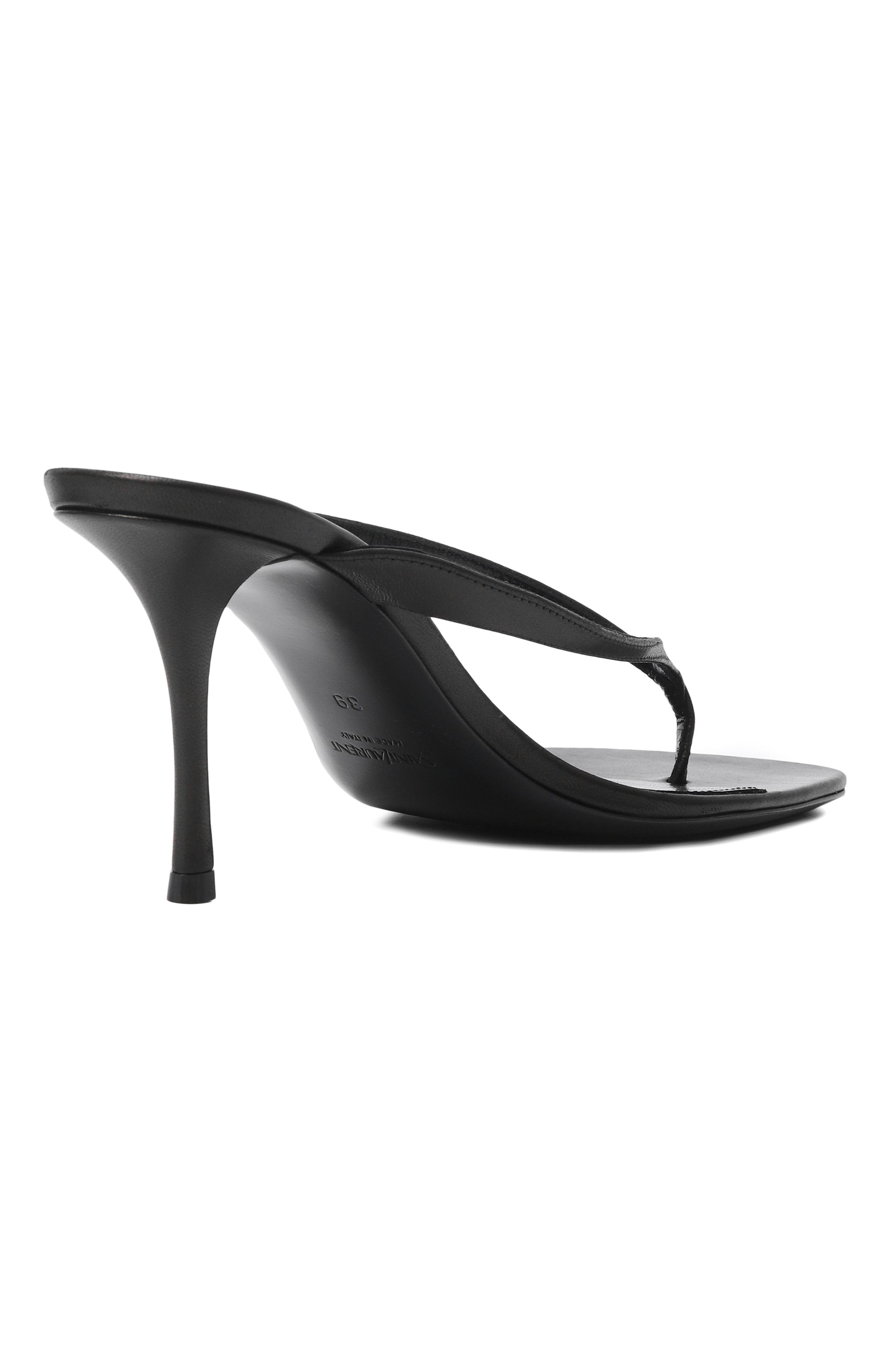 Кожаные мюли sue 75 SAINT LAURENT черного цвета по цене 134500 руб., арт. 860795/AAF2R, фото 5 Кожаные мюли sue 75 SAINT LAURENT, арт. 860795/AAF2R, фото 5