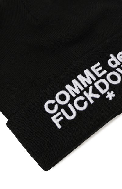 Шапка COMME DES FUCKDOWN черного цвета по цене 5595 руб., арт. CFACX00203, фото 3 Шапка COMME DES FUCKDOWN, арт. CFACX00203, фото 3