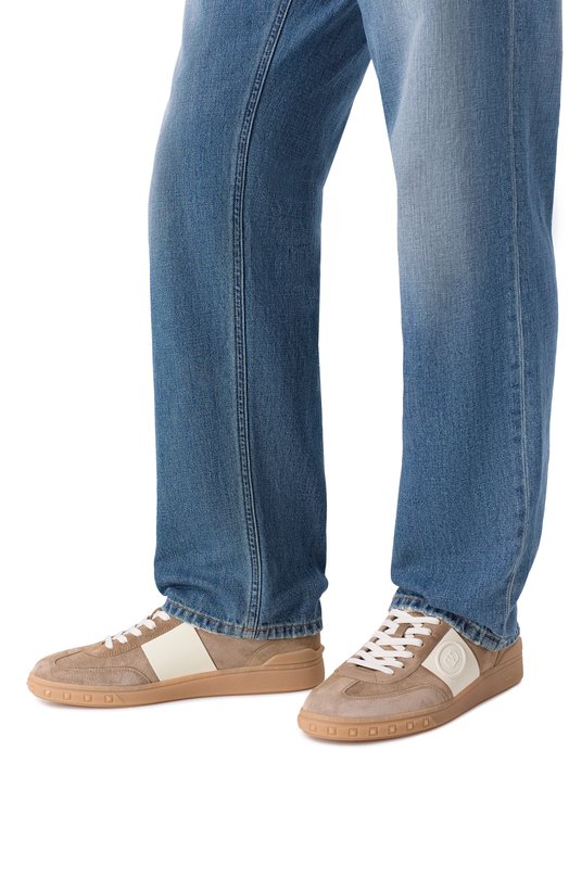 Замшевые кеды Upvillage Valentino 8Y2S0H77/LAL Бежевый  8Y2S0H77/LAL Фото 3