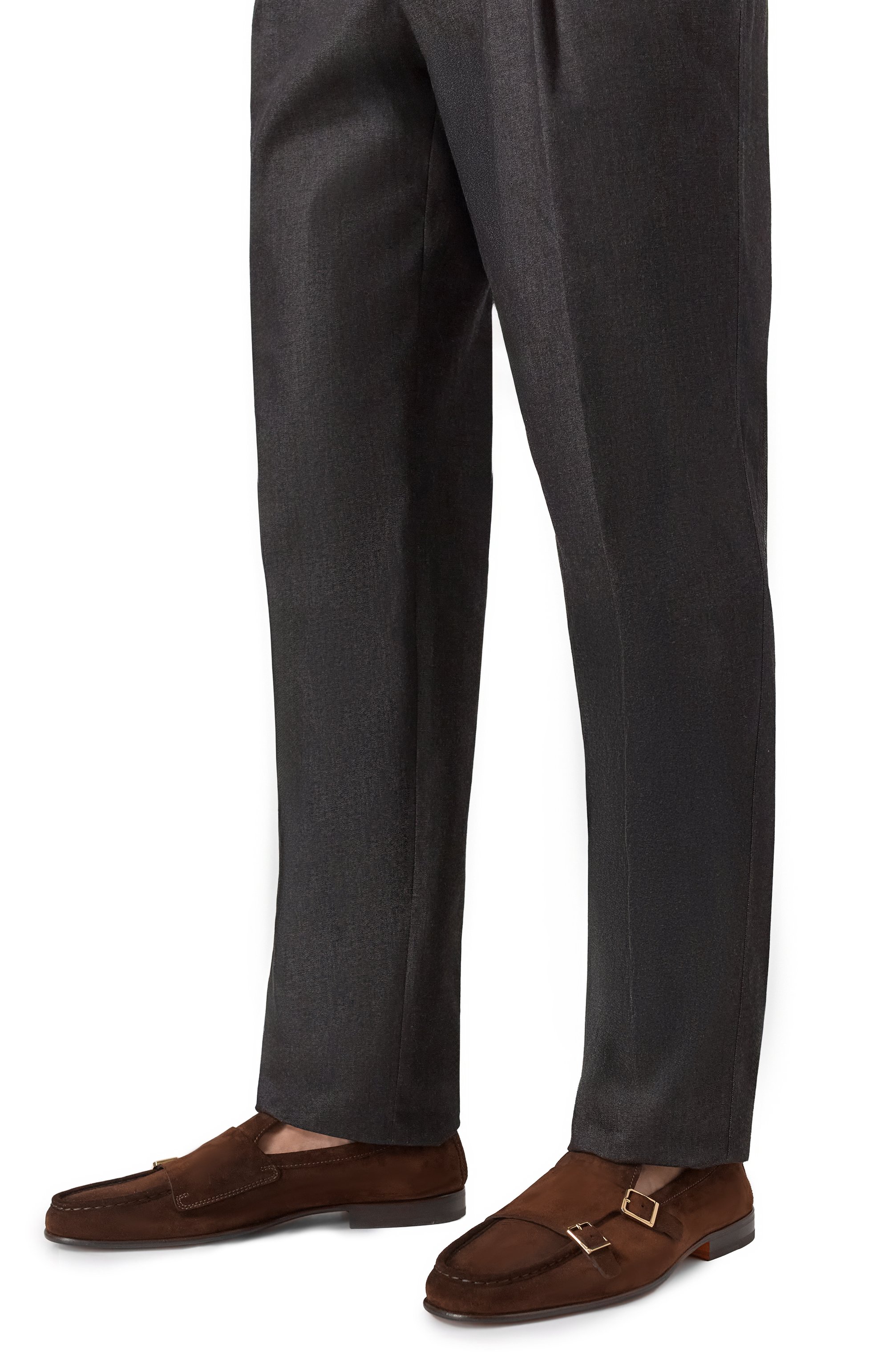 Замшевые монки hero SANTONI темно-коричневого цвета по цене 87550 руб., арт. MCHG18390LA4SEAA, фото 3 Замшевые монки hero SANTONI, арт. MCHG18390LA4SEAA, фото 3