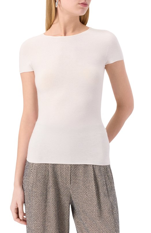 Топ из вискозы Giorgio Armani 8NAM32/AM05Z Белый  8NAM32/AM05Z Фото 3