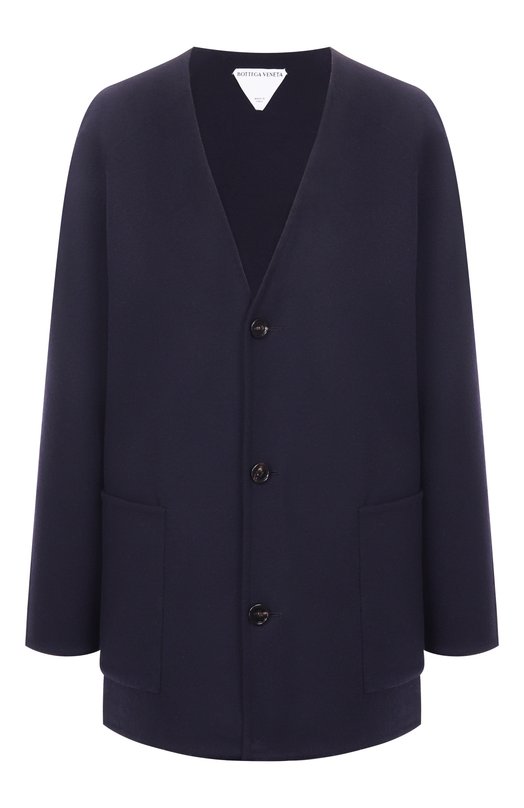 Полупальто из шерсти и кашемира Bottega Veneta 836337/V3000 Синий 836337/V3000
