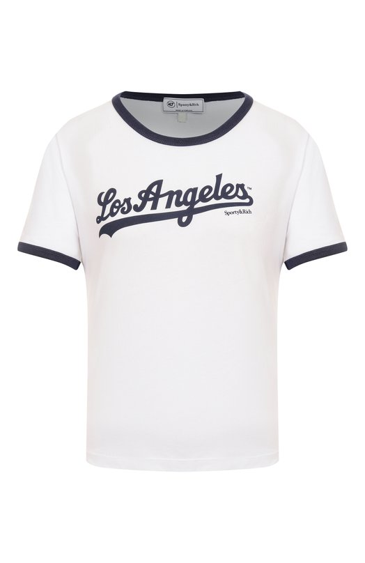 Хлопковая футболка Sporty & Rich x LA Dodgers Sporty and Rich T0073627667WH50 Белый T0073627667WH50