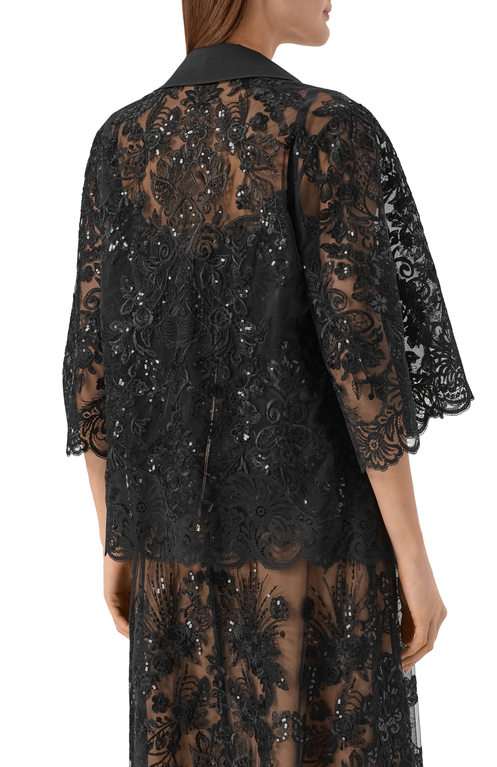 Жакет с отделкой пайетками ELIE SAAB, арт. TW008NR26/TUL02, фото 4