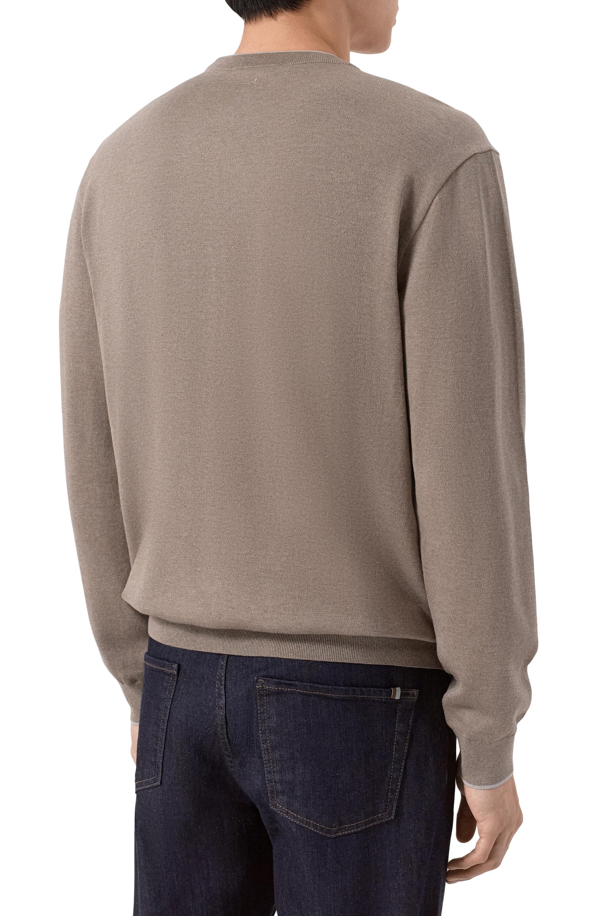 Джемпер из шелка и хлопка PAUL&SHARK хаки цвета по цене 79300 руб., арт. 26411520_001, фото 4 Джемпер из шелка и хлопка PAUL&SHARK, арт. 26411520_001, фото 4