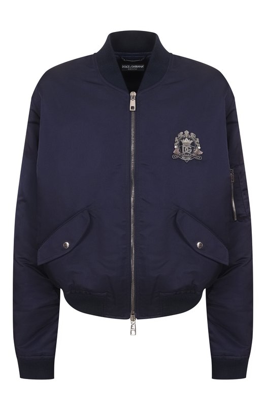 Шелковый бомбер Dolce & Gabbana G9BBMZ/FU1JL Синий G9BBMZ/FU1JL