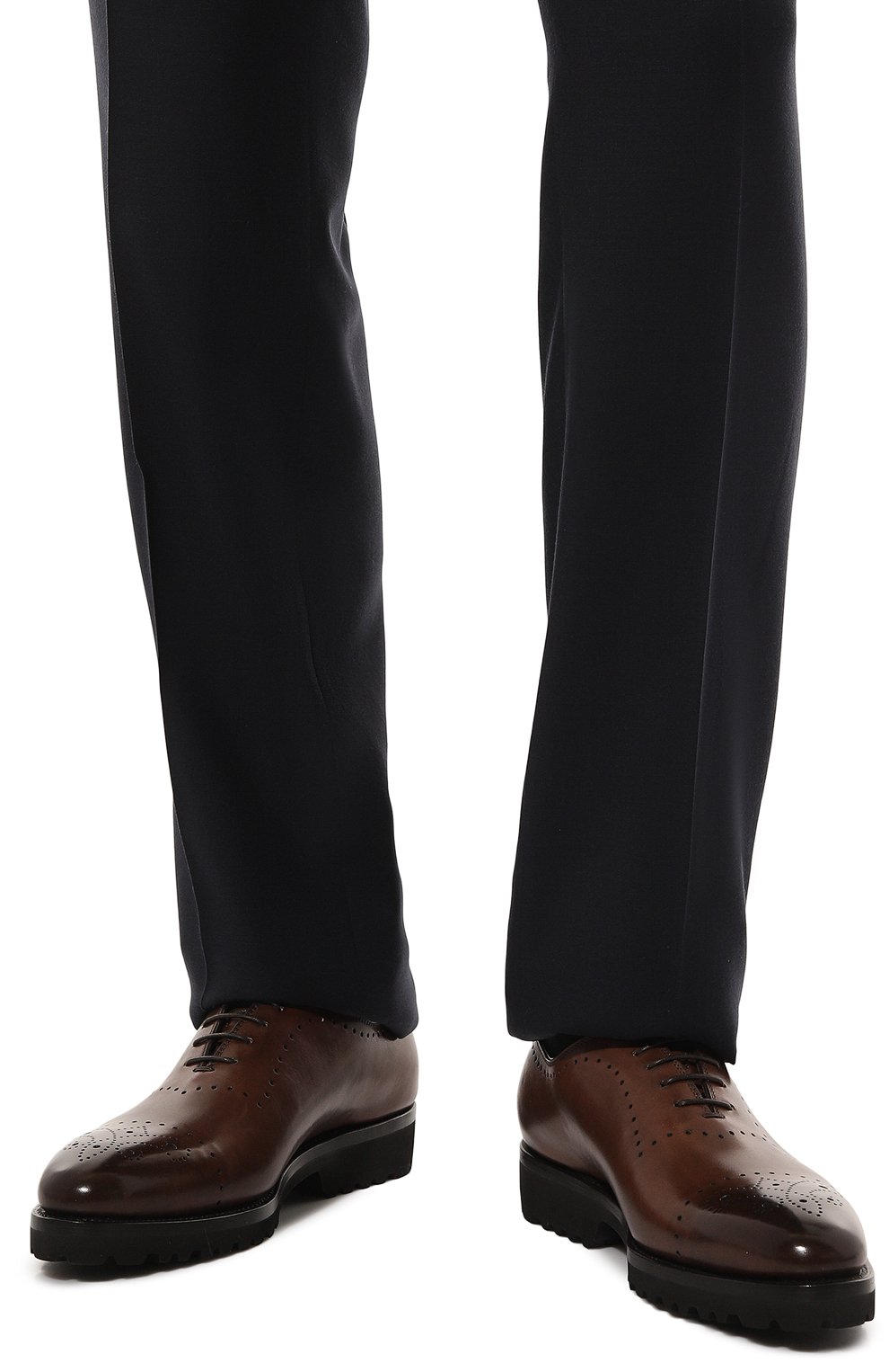 Кожаные оксфорды KITON, арт. USSA090N0010004, фото 3