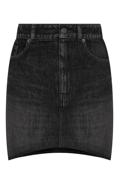 Джинсовая юбка BALENCIAGA серого цвета по цене 69950 руб., арт. 675236/TJW78, фото 1 Джинсовая юбка BALENCIAGA, арт. 675236/TJW78, фото 1