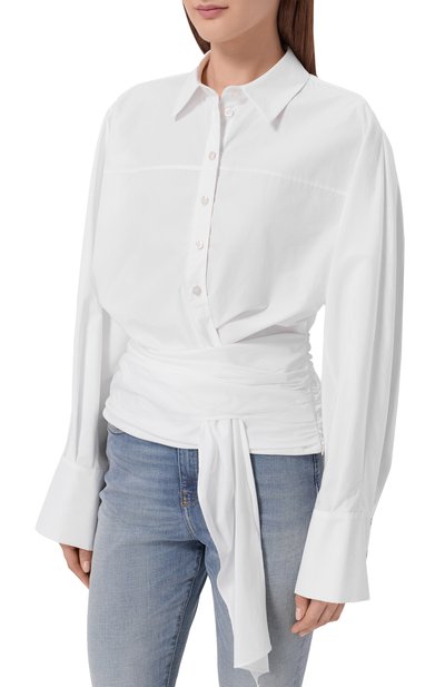 Хлопковая рубашка 7 FOR ALL MANKIND белого цвета по цене 34300 руб., арт. 7NBE0G75-3HF, фото 3 Хлопковая рубашка 7 FOR ALL MANKIND, арт. 7NBE0G75-3HF, фото 3