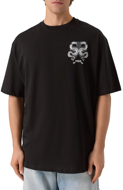 Хлопковая футболка Comme des Fuckdown CFABM01846 Чёрный  CFABM01846 Фото 3