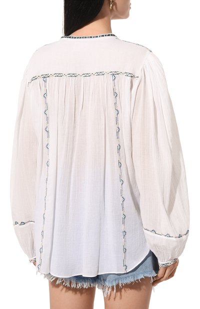 Хлопковая блузка ISABEL MARANT ETOILE, арт. 24PHT0371FA-B1J15E, фото 4