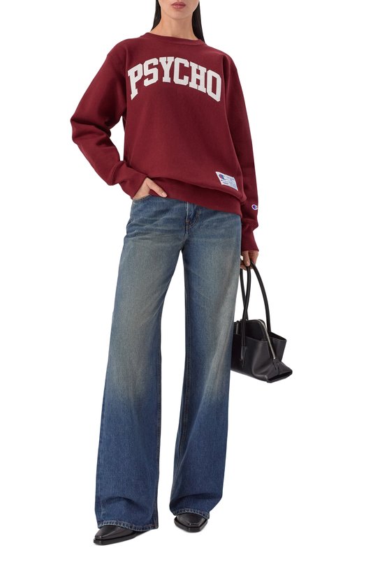 Хлопковый свитшот UNDERCOVER x Champion Undercover UC2E9801 Бордовый  UC2E9801 Фото 2