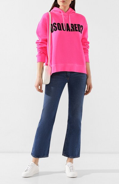 Хлопковое худи DSQUARED2 розового цвета по цене 48100 руб., арт. S72GU0206/S25030, фото 2 Хлопковое худи DSQUARED2, арт. S72GU0206/S25030, фото 2