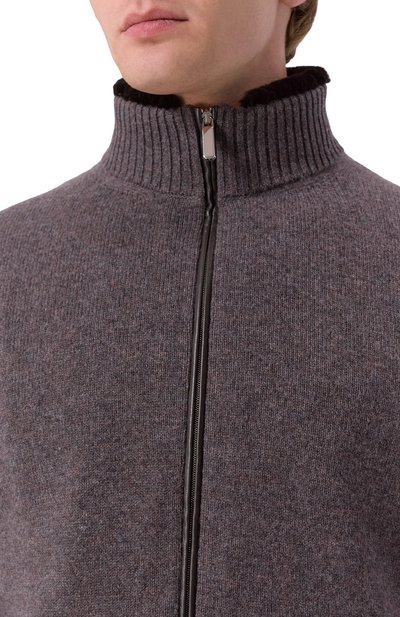 Кардиган с подкладкой из бобра ANDREA CAMPAGNA, арт. WU26WS510-09C-FWSPC1, фото 5