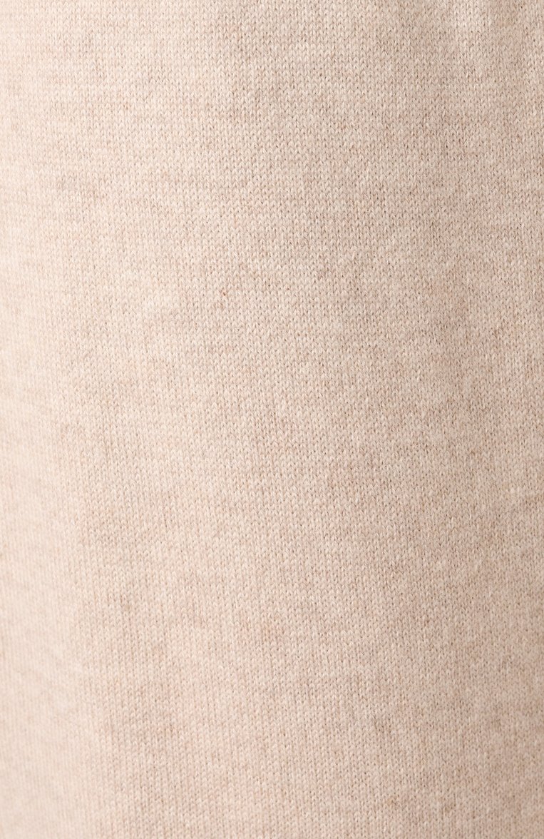 Женские брюки из шерсти и кашемира BRUNELLO CUCINELLI бежевого цвета, арт. M16244799 | Фото 6 (Материал сплава: Проставлено; Материал внешний: Кашемир, Шерсть; Длина (брюки, джинсы): Стандартные; Драгоценные камни: Проставлено; Стили: Кэжуэл; Кросс-КТ: Трикотаж; Силуэт Ж (брюки и джинсы): Широкие; Женское Кросс-КТ: Брюки-одежда)