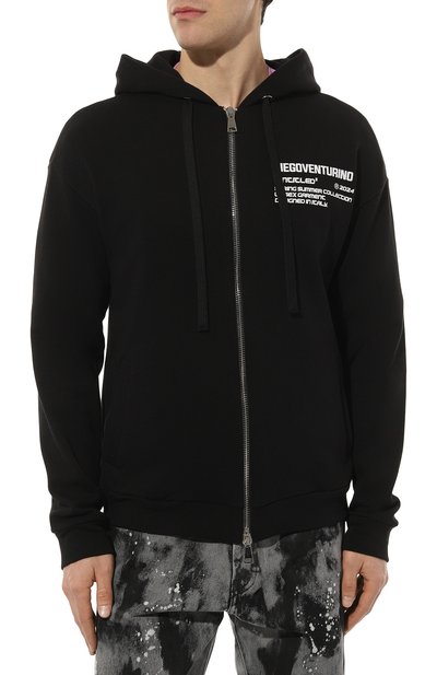 Хлопковая толстовка DIEGO VENTURINO, арт. D3S4FLZBASIC2, фото 3