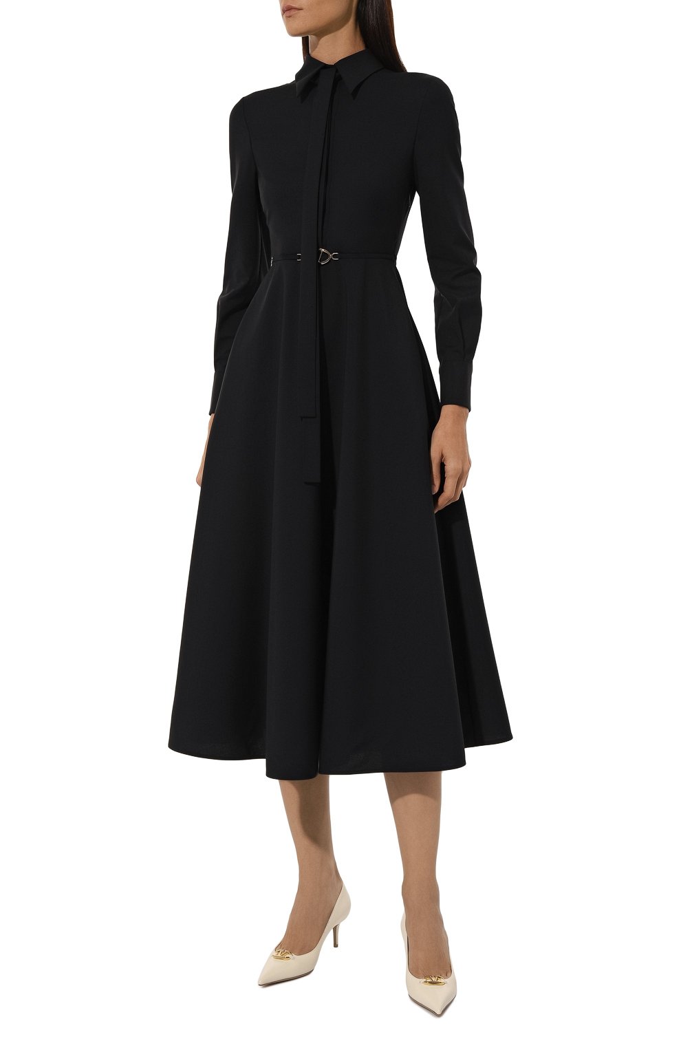 Шерстяное платье VALENTINO темно-синего цвета по цене 384000 руб., арт. 5B3VA9D12QB, фото 3 Шерстяное платье VALENTINO, арт. 5B3VA9D12QB, фото 3