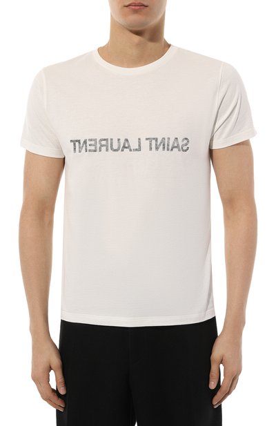 Хлопковая футболка SAINT LAURENT, арт. 663278/Y37AW, фото 3