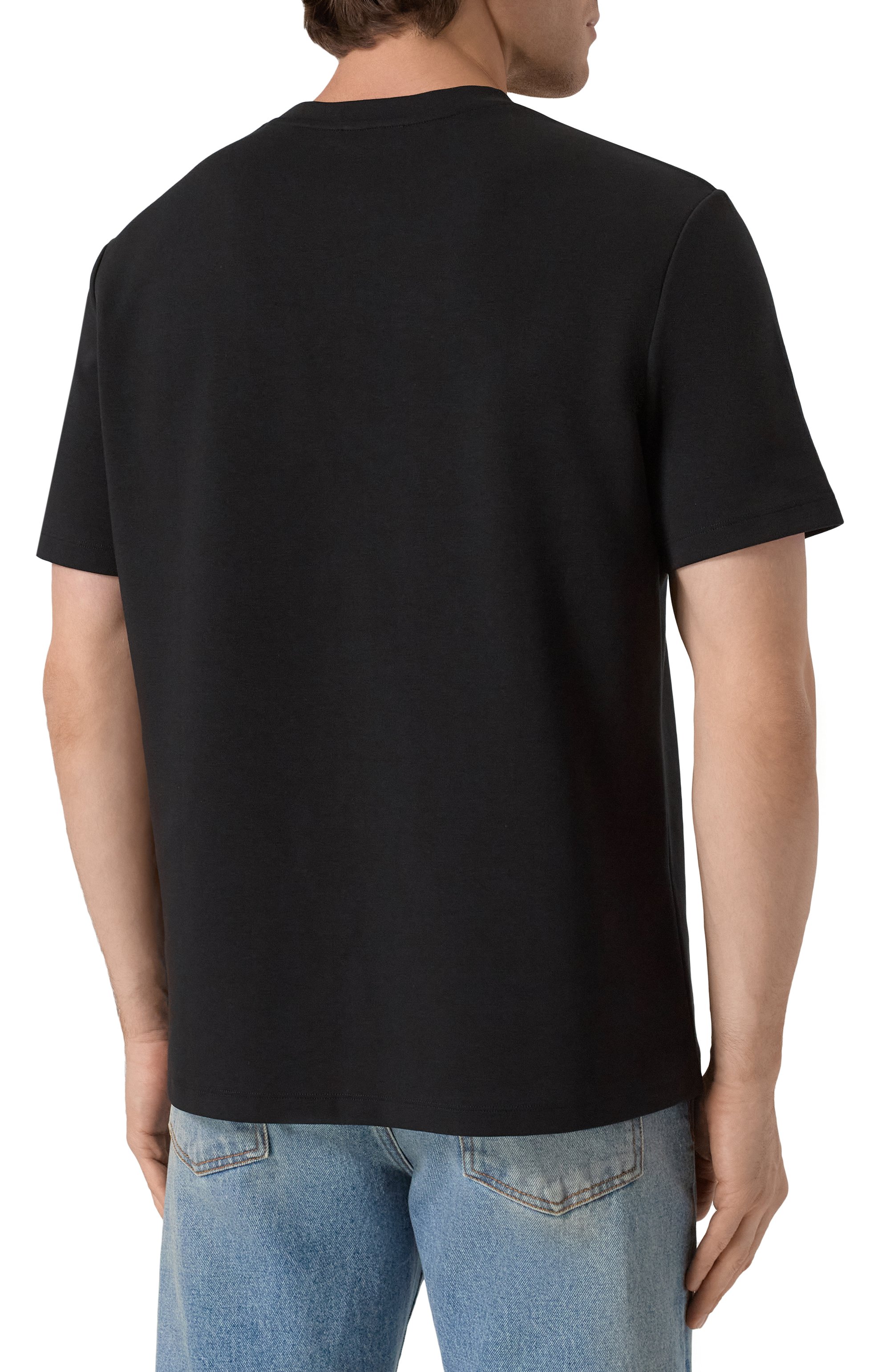 Футболка BALMAIN черного цвета по цене 49950 руб., арт. FH1EG000/BC87, фото 4 Футболка BALMAIN, арт. FH1EG000/BC87, фото 4