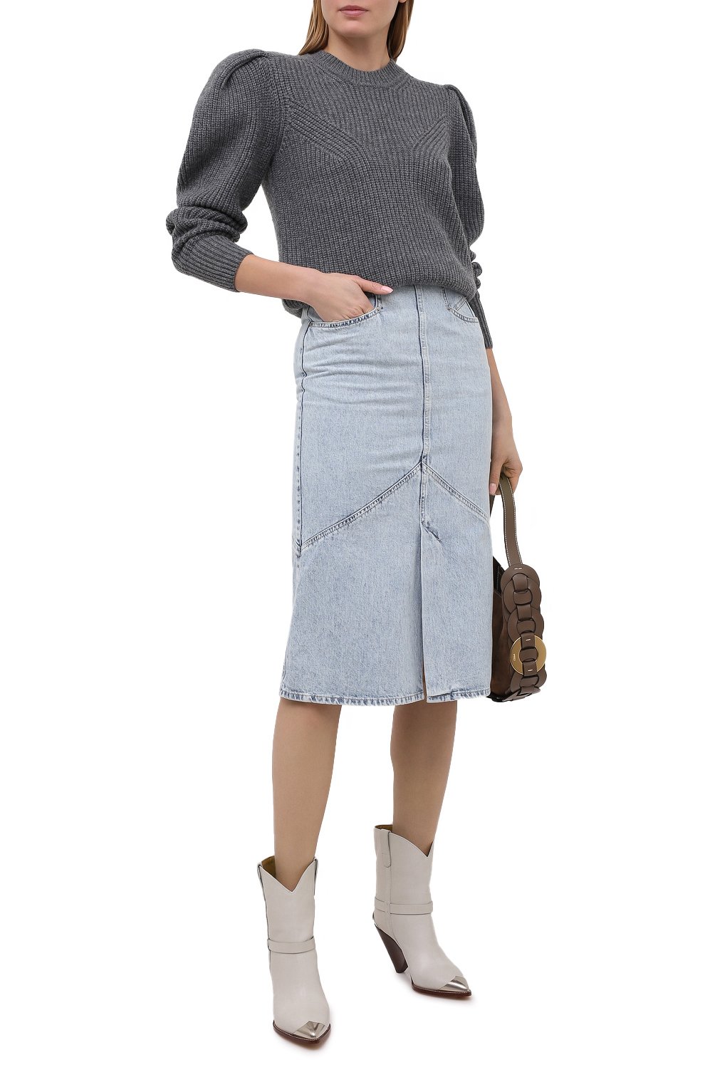 Джинсовая юбка ISABEL MARANT голубого цвета по цене 34550 руб., арт. JU1274-21P014I/P0MAN0, фото 2 Джинсовая юбка ISABEL MARANT, арт. JU1274-21P014I/P0MAN0, фото 2