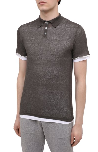 Поло DANIELE FIESOLI коричневого цвета по цене 22050 руб., арт. DF 0376/J, фото 3 Поло DANIELE FIESOLI, арт. DF 0376/J, фото 3