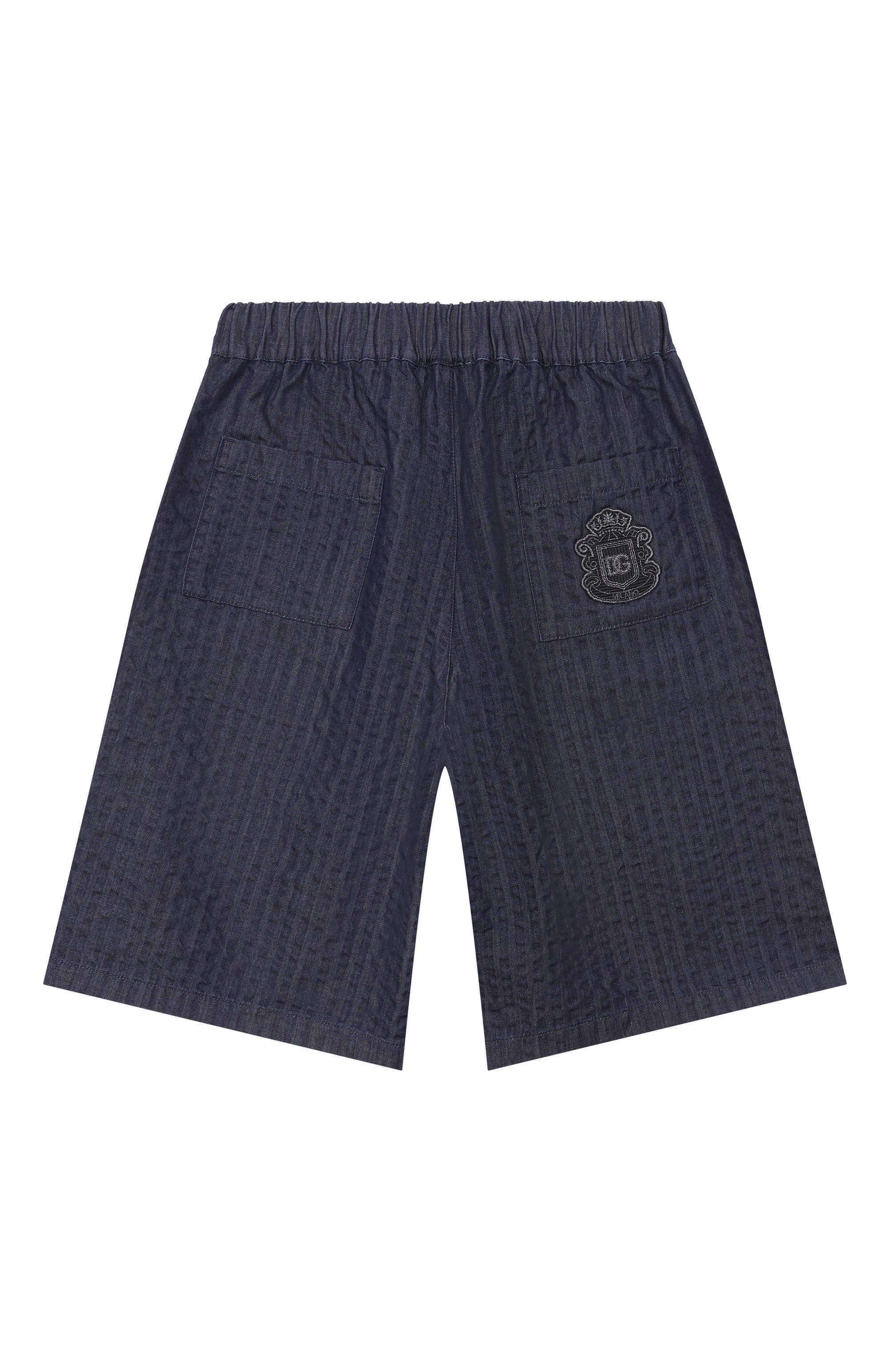 Джинсовые шорты DOLCE & GABBANA темно-синего цвета по цене 41750 руб., арт. L44Q10/LDD54, фото 2 Джинсовые шорты DOLCE & GABBANA, арт. L44Q10/LDD54, фото 2