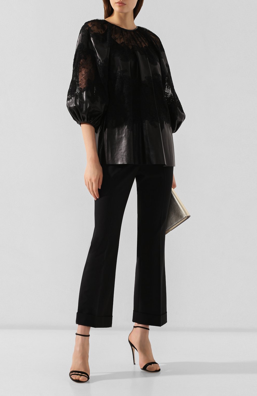 Блузка VALENTINO черного цвета по цене 836000 руб., арт. SB3NG02C1AW, фото 2 Блузка VALENTINO, арт. SB3NG02C1AW, фото 2