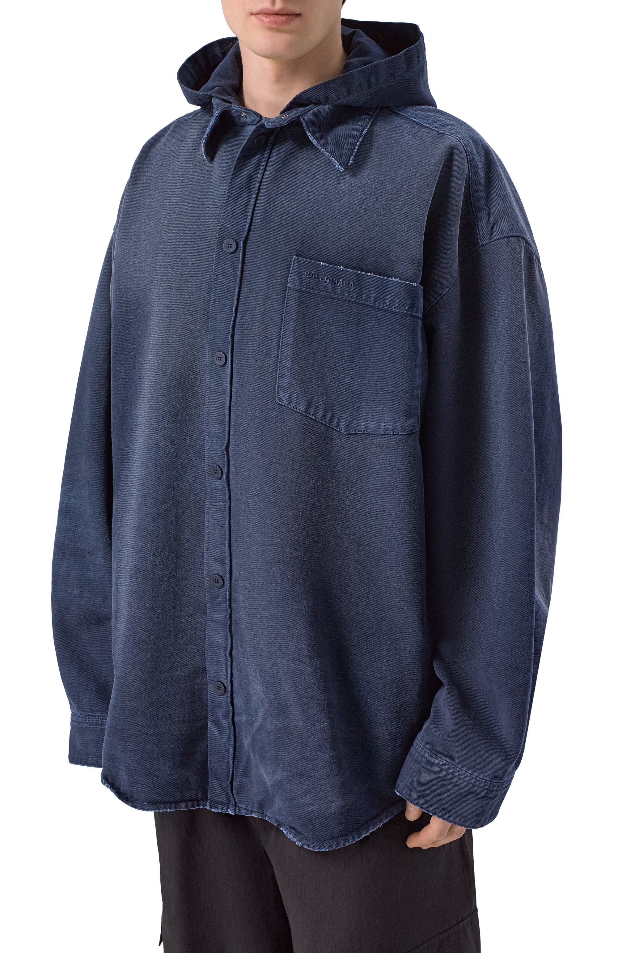 Джинсовая куртка-рубашка BALENCIAGA, арт. 857178/TTW64, фото 3