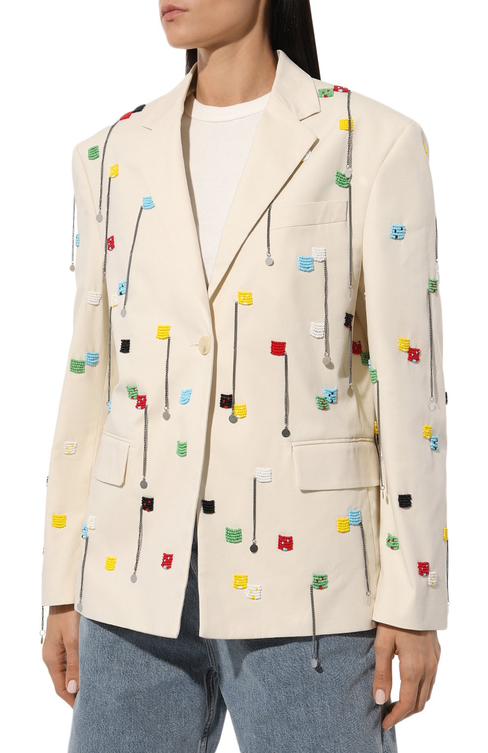 Хлопковый жакет MSGM, арт. 3642MDG01X/247313, фото 3
