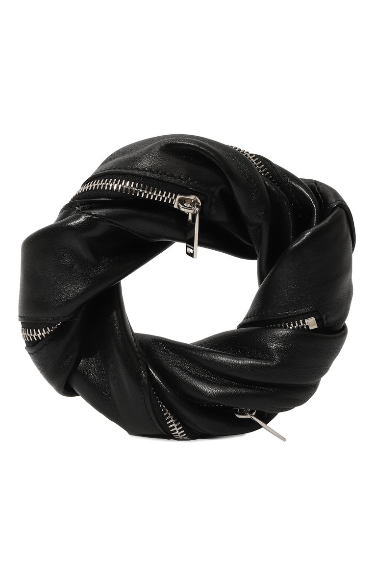 Женский клатч bracelet JIL SANDER черного цвета, арт. J08WF0011/P5388 | Фото 6 (Материал: Натуральная кожа; Драгоценные камни: Проставлено; Ошибки технического описания: Нет высоты; Размер: mini; Материал сплава: Проставлено; Женское Кросс-КТ: Клатч-клатчи, Вечерняя сумка)