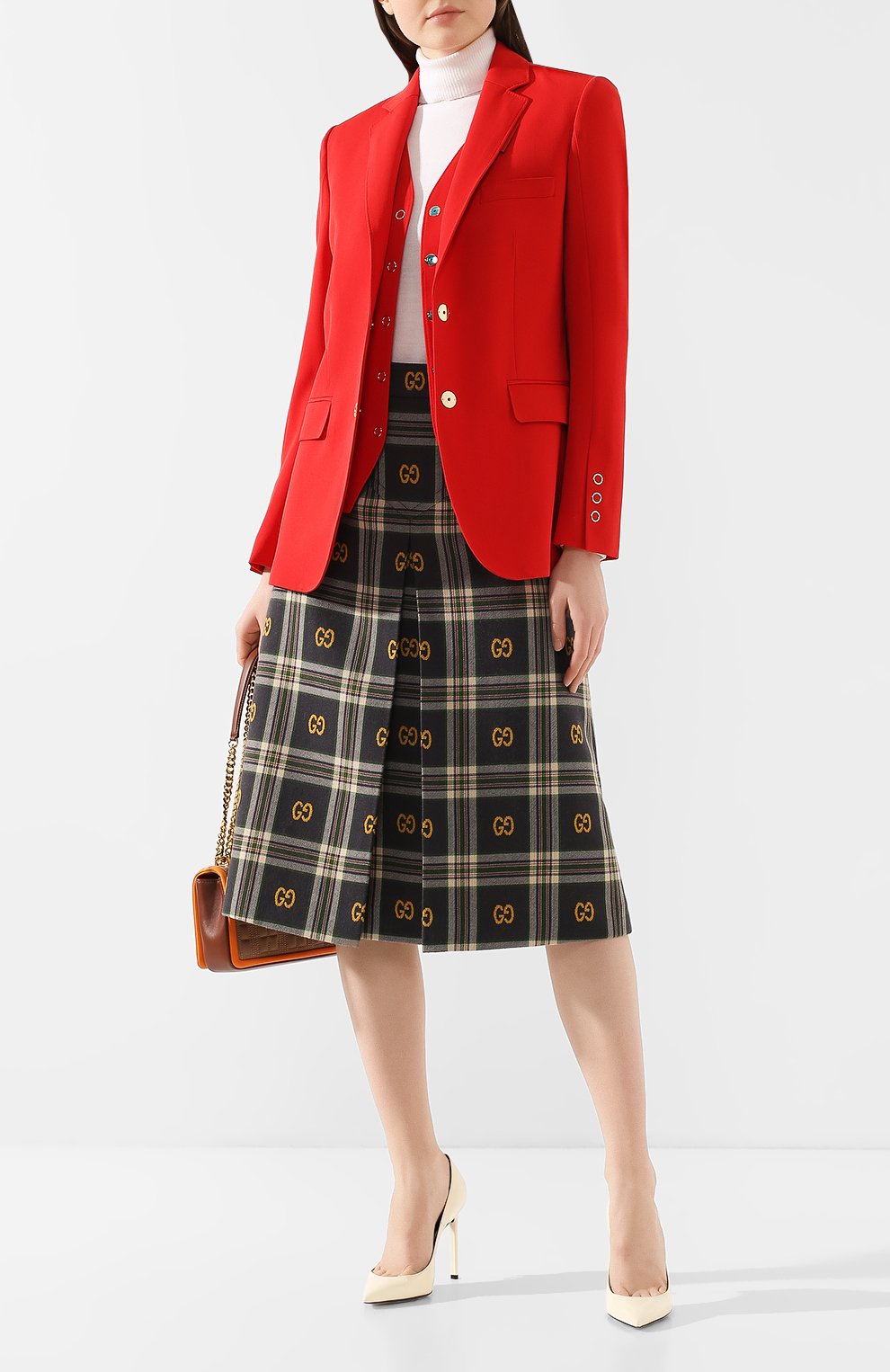 Шерстяная юбка GUCCI разноцветного цвета по цене 79950 руб., арт. 597087/ZADCY, фото 2 Шерстяная юбка GUCCI, арт. 597087/ZADCY, фото 2