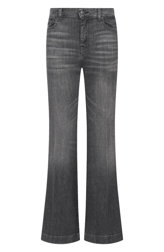 Джинсы с отделкой стразами Dojo 7 For All Mankind 7U30TU79/D0J0 Серый 7U30TU79/D0J0