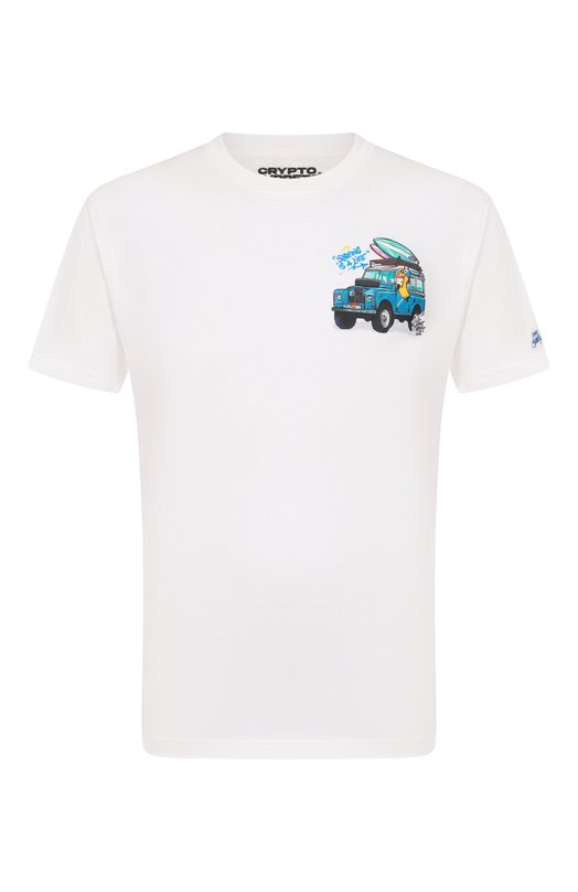 Хлопковая футболка MC2 Saint Barth STBM TSHIRT MAN/02980H Белый STBM TSHIRT MAN/02980H