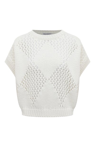 Женский хлопковый топ BRUNELLO CUCINELLI, арт. 221M38305900