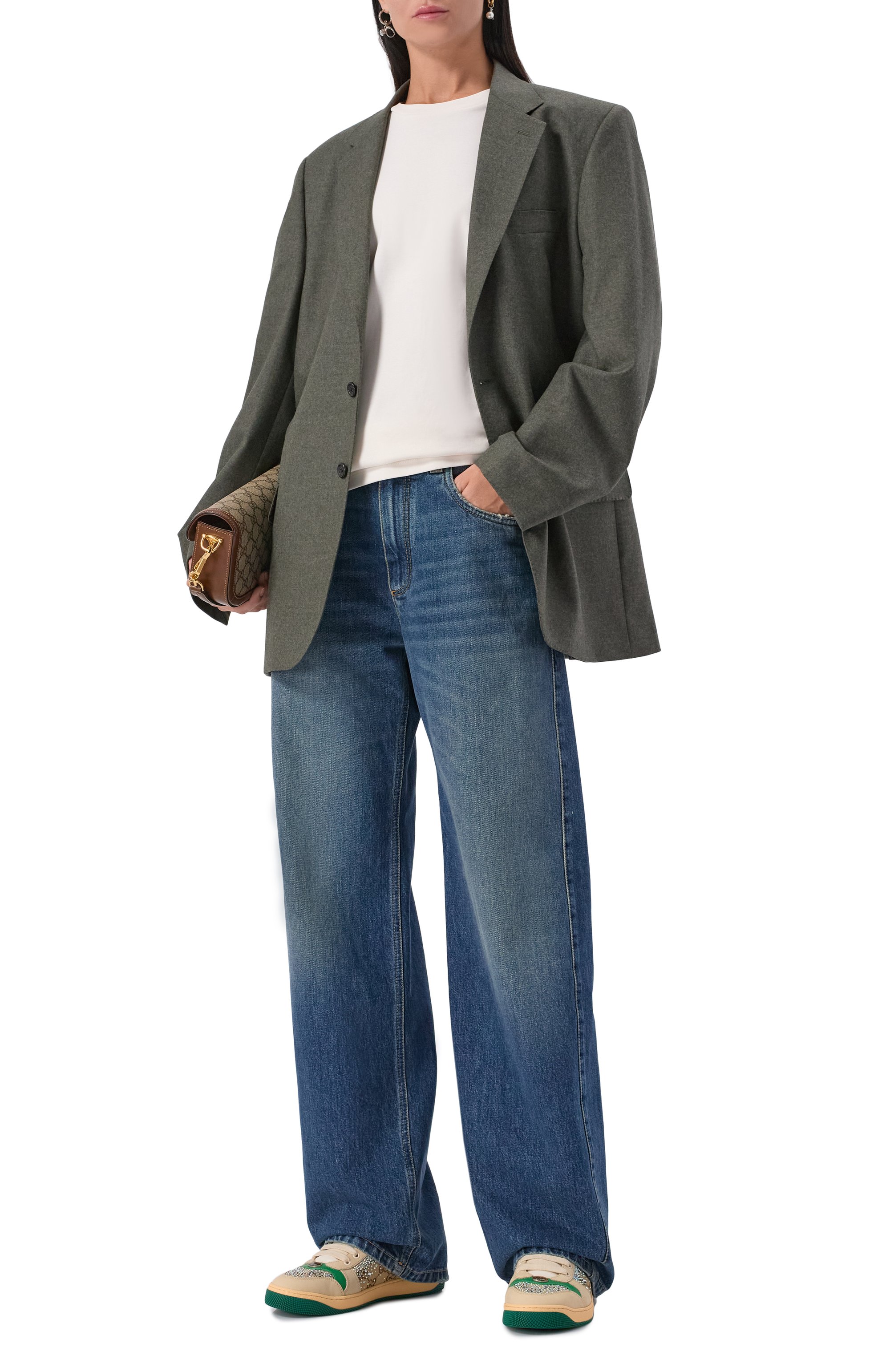 Комбинированные кеды screener GUCCI, арт. 812041/AAEB2, фото 3